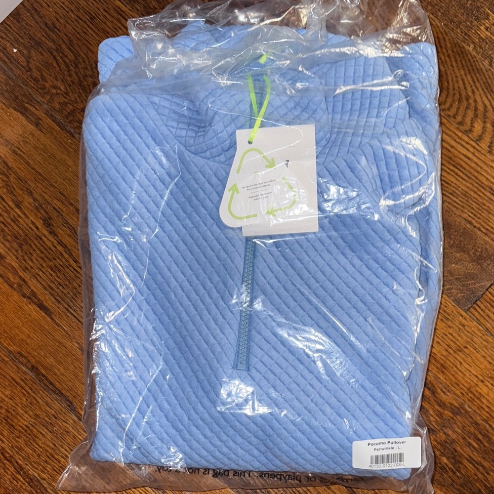 💙Dudley Stephens💙 NWT Pocomo Waffle Pullover in Periwinkle. Size L. BRAND NEW! - Picture 4 of 8